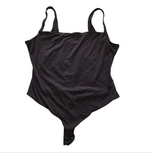 SKIMS FITS EVERYBODY SQUARE NECK BODYSUIT Top Onyx Black 4X NWT